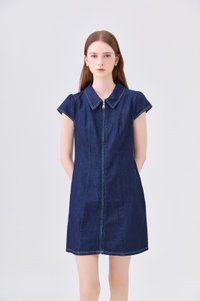 Viviana Peter Pan Collar Zip Dress