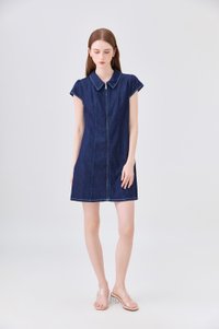 Viviana Peter Pan Collar Zip Dress