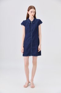 Viviana Peter Pan Collar Zip Dress