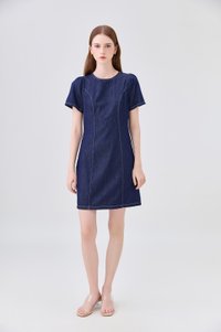 Nayeli Denim Panelled Dress