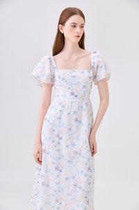 Claudia Crochet Floral Midi Dress