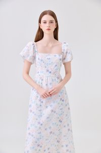 Claudia Crochet Floral Midi Dress