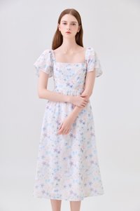 Claudia Crochet Floral Midi Dress