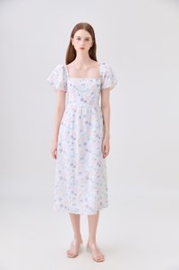 Claudia Crochet Floral Midi Dress