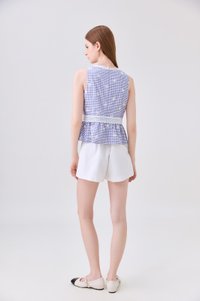 Amaris Gingham Ribbon Top