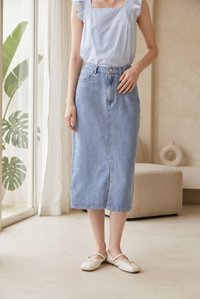 Heidi Denim Midi Skirt