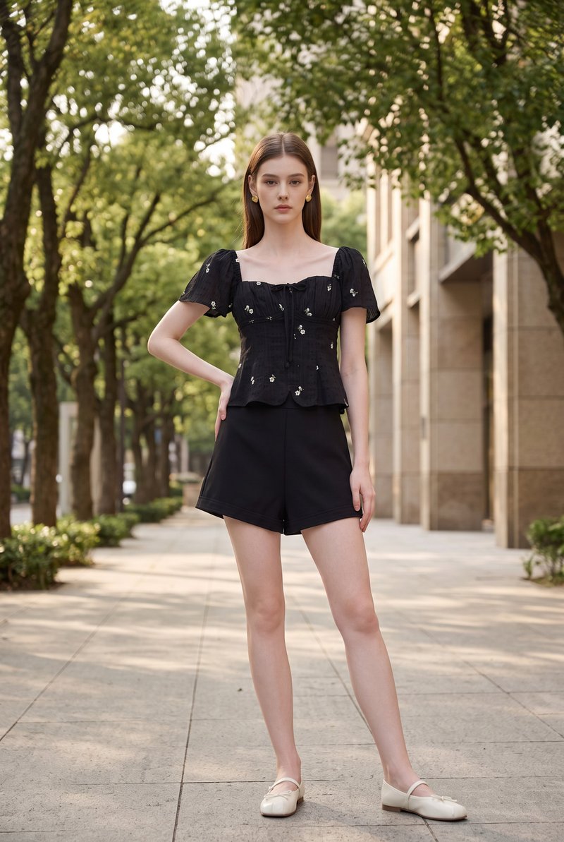 Aleia High Waisted Short In Black