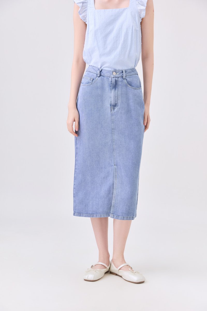 Heidi Denim Midi Skirt