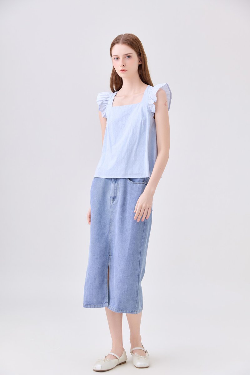 Heidi Denim Midi Skirt