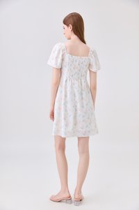 Gwendolyn Embossed Floral Ribbon Dress