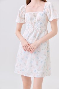 Gwendolyn Embossed Floral Ribbon Dress