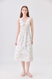 Charli Smocked Empire Waist Midi Dress