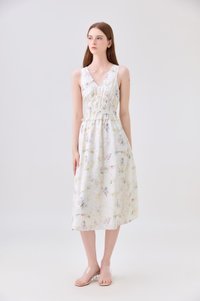 Charli Smocked Empire Waist Midi Dress