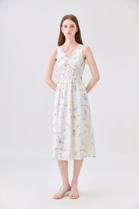 Charli Smocked Empire Waist Midi Dress