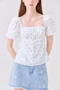 Herietta Crochet Ribbon Floral Top