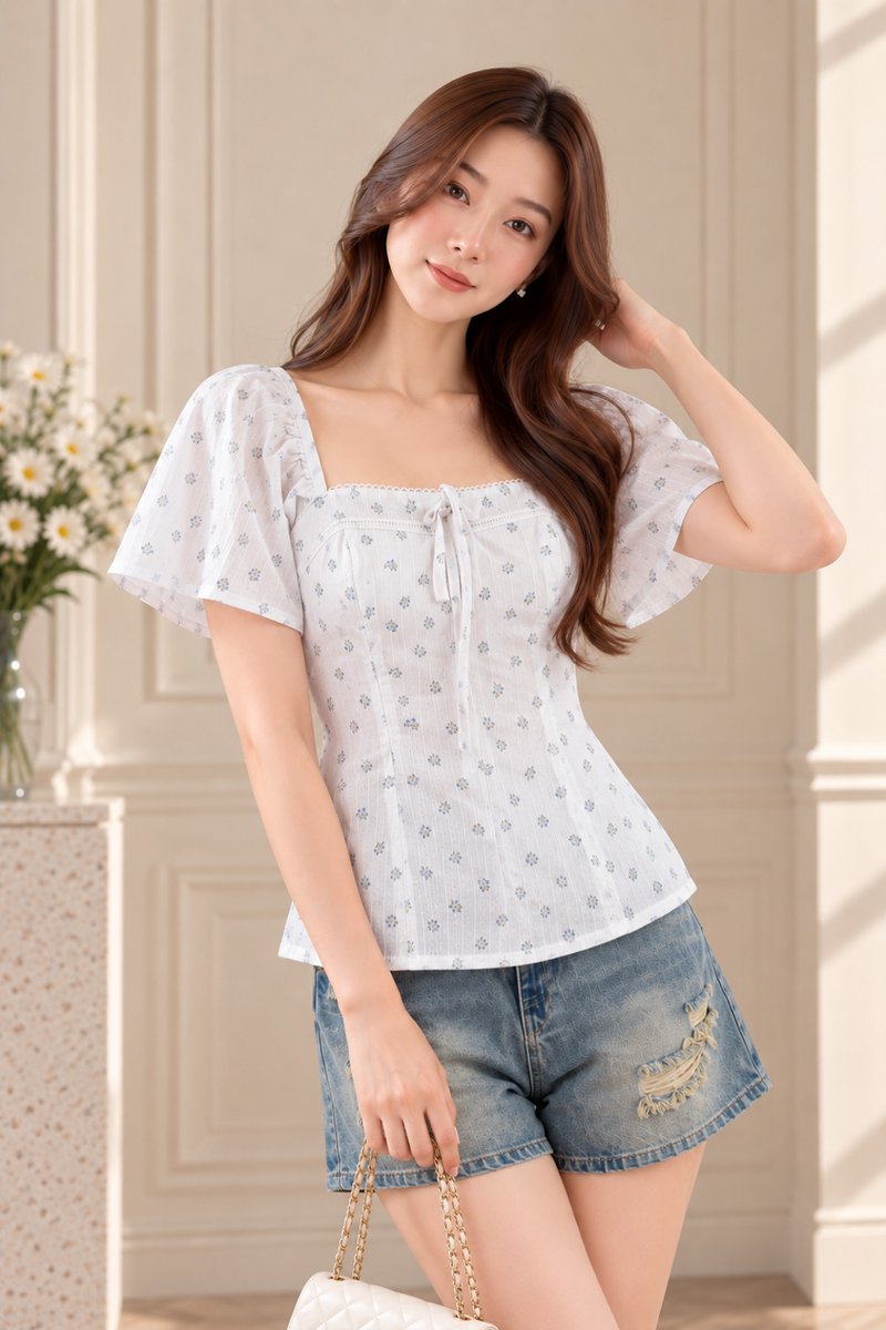 Lillian Printed Floral Top