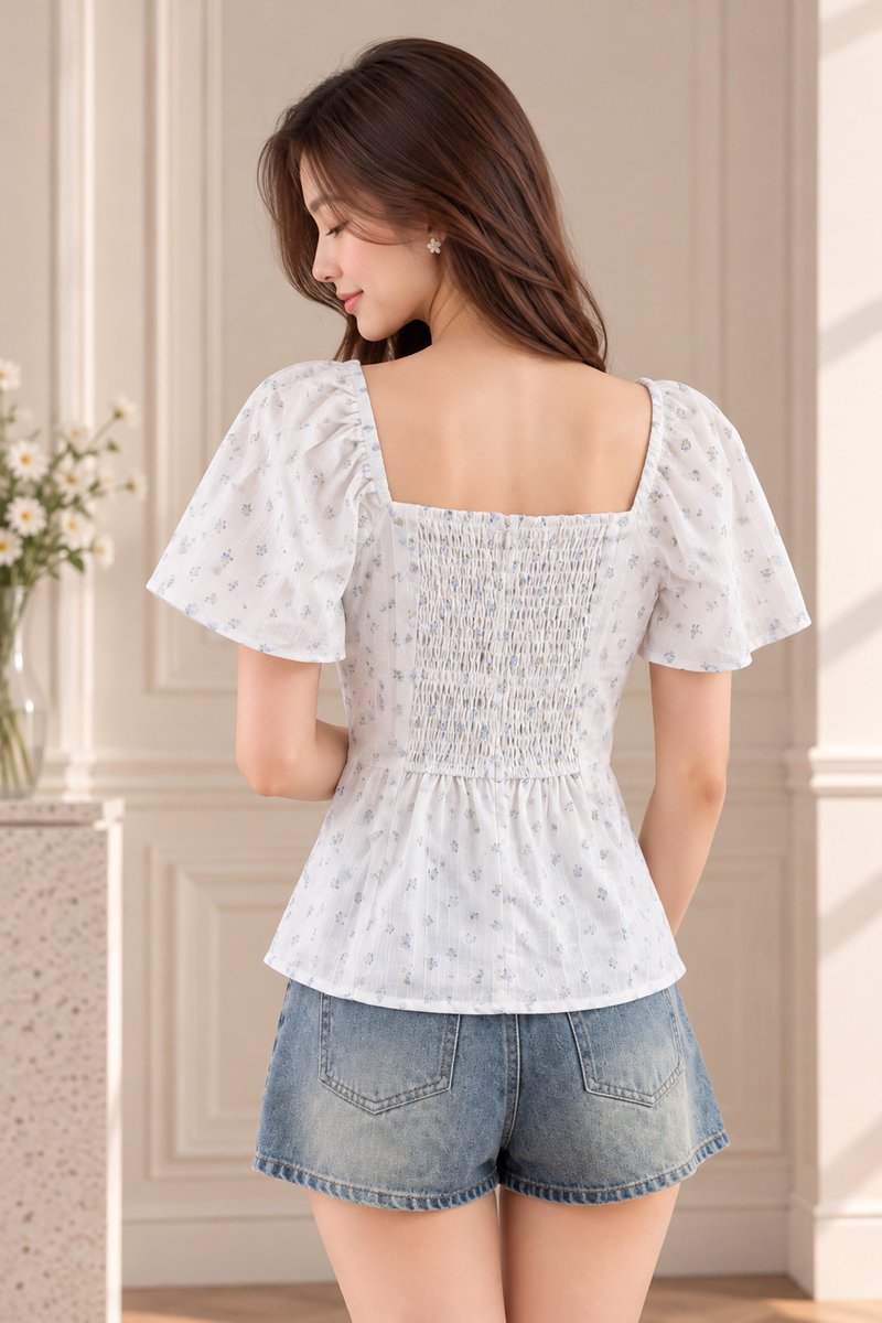 Lillian Printed Floral Top