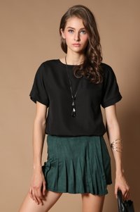 TSW Vesper Suede Skorts in Forest Green