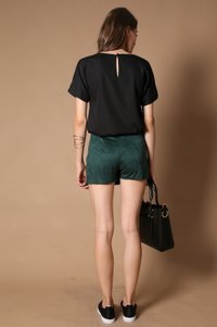 TSW Vesper Suede Skorts in Forest Green