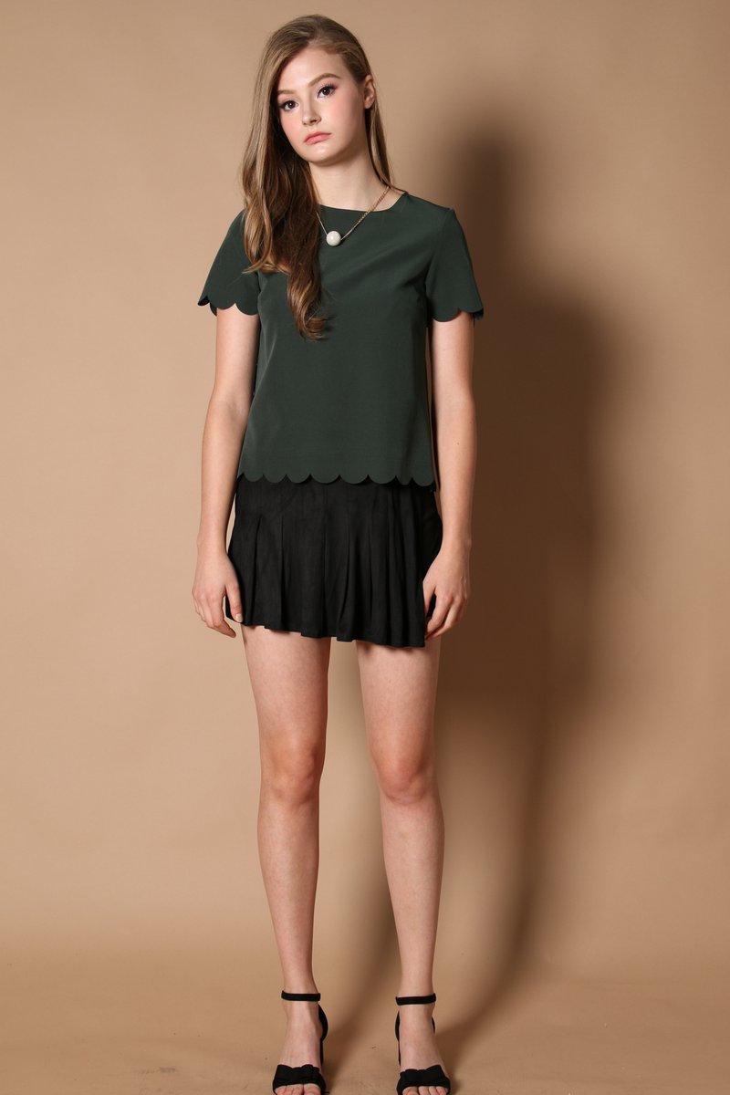 TSW Vesper Suede Skorts in Black (XS)