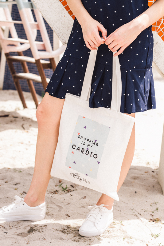 "Shopping is my cardio" Tote Bag 