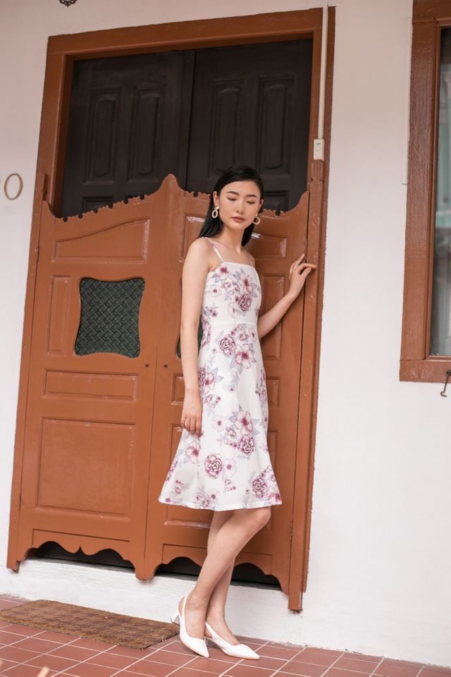 Cali Floral Flare Midi Dress (XL)