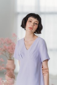 Desiree Empire Dropwaist Dress in Lilac (XS)