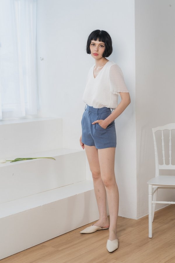 Charlotte Pocket Shorts in Denim Blue (XS)