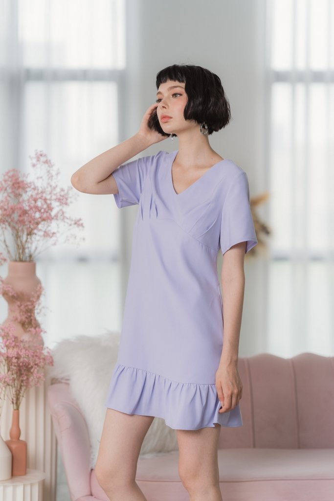 Desiree Empire Dropwaist Dress in Lilac (XS)