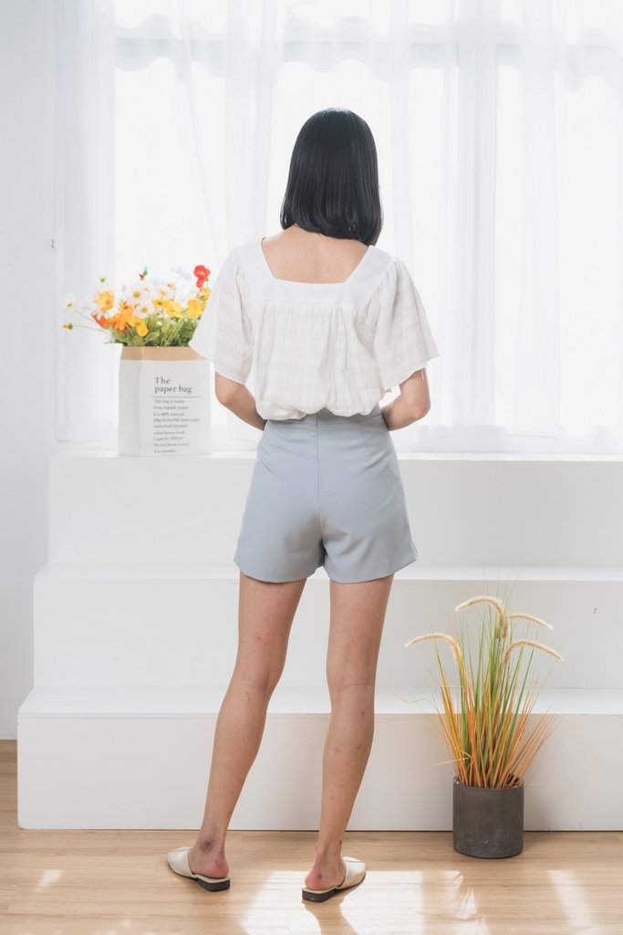 Carlotta Button Skorts in Powder Blue (XS)