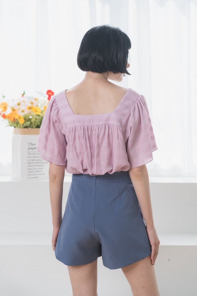 Carlotta Button Skorts in Steel Blue (XS)