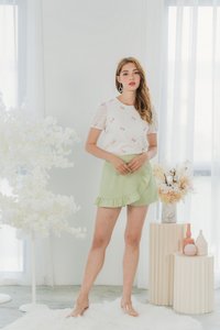 Adrielle Ruffles Skorts in Pastel Green