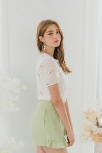 Adrielle Ruffles Skorts in Pastel Green