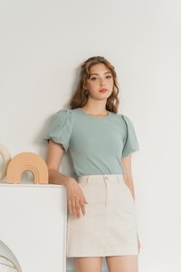 Velda Denim Skirt in White (XS)