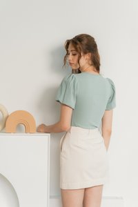 Velda Denim Skirt in White (XS)