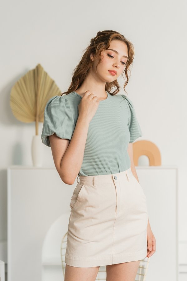 Velda Denim Skirt in White (XS)