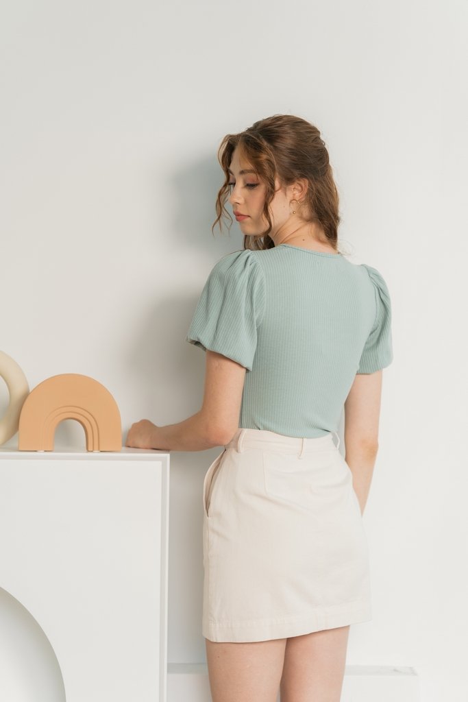Velda Denim Skirt in White (XS)
