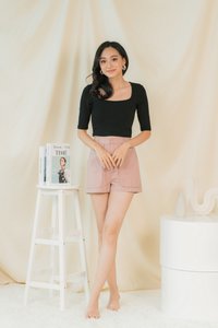 Janessa Pocket Shorts in Dusty Pink (XS)