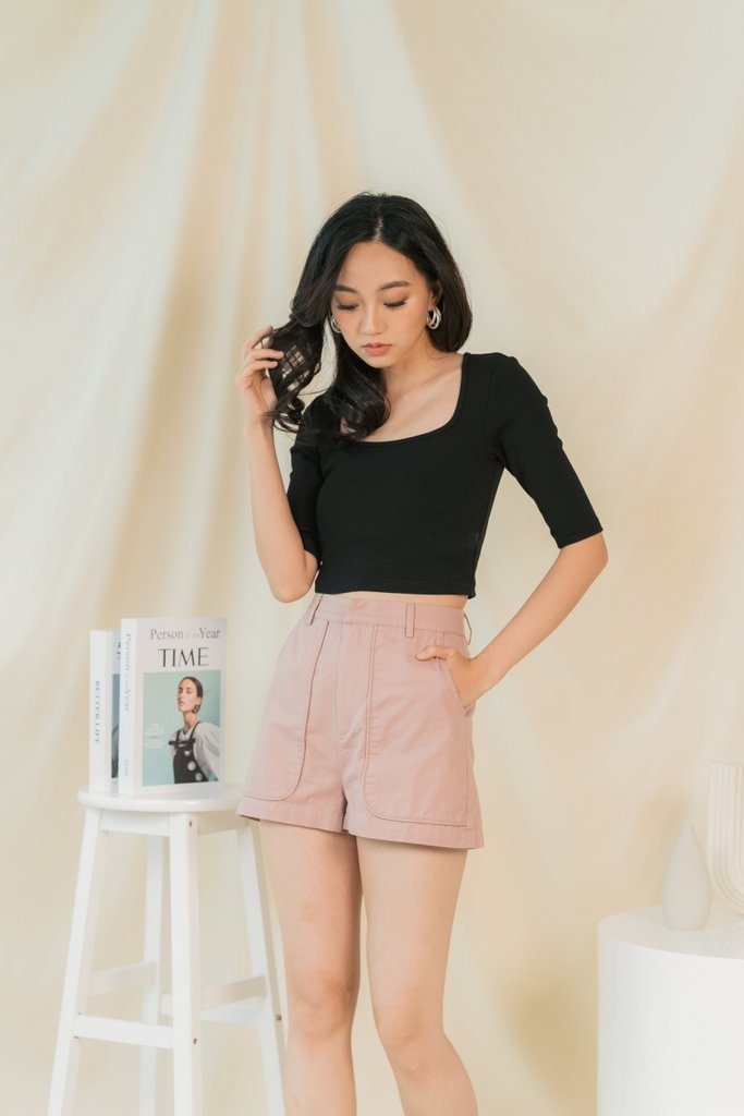 Janessa Pocket Shorts in Dusty Pink (XS)