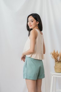 Addie High Waisted Shorts in Sea Green (XS)