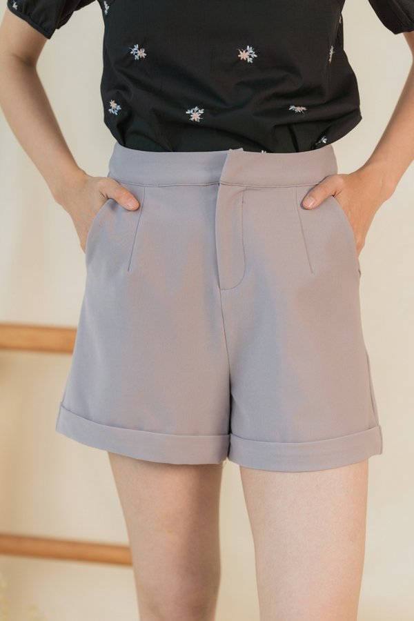 Josie Pocket Shorts in Dusty Grey (XS)