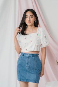 Anita Denim Skirt in Mid Wash (XS)