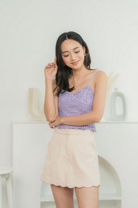 Destinee Crochet Cami Top in Lilac