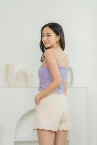 Destinee Crochet Cami Top in Lilac