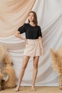 Carlotta Button Skorts in Cream (XS)