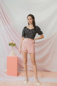 Genesis High-Waisted Tailored Shorts in Pink (XS)