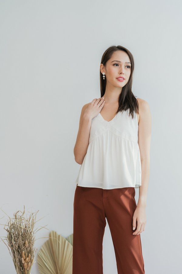 Haven Crochet Babydoll Top in White (XS)