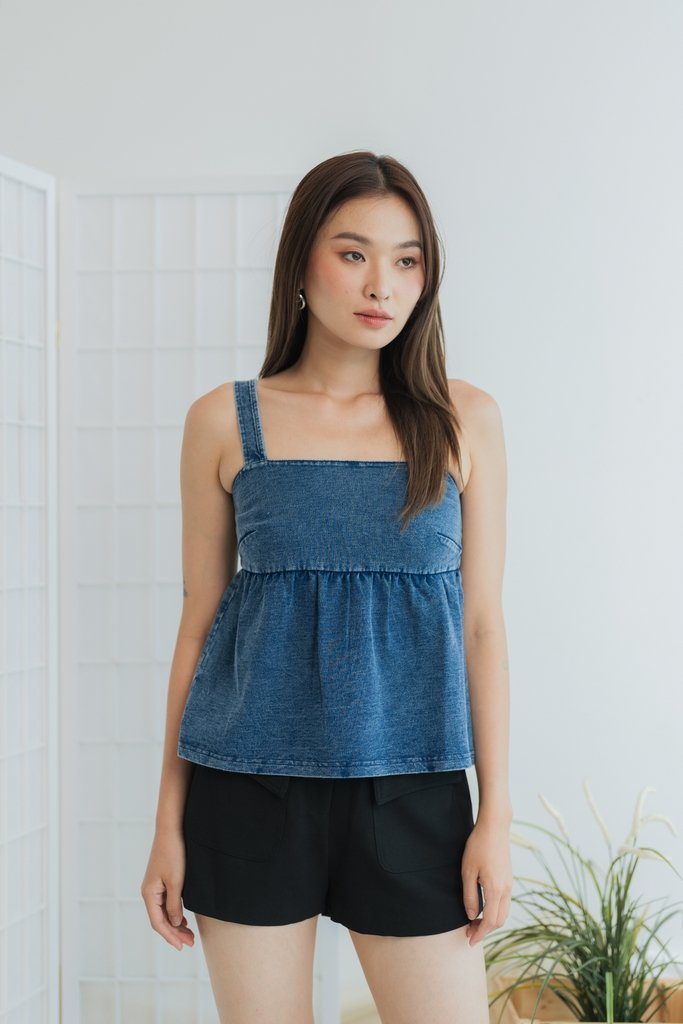 Marcella High-Waisted Pocket Shorts in Black (XS)