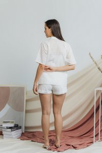 Myla Eyelet Pocket Short in White