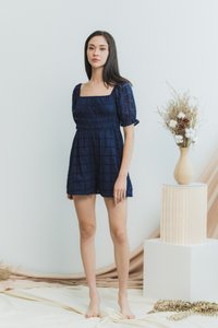 Joyice Eyelet Romper in Navy (XS)